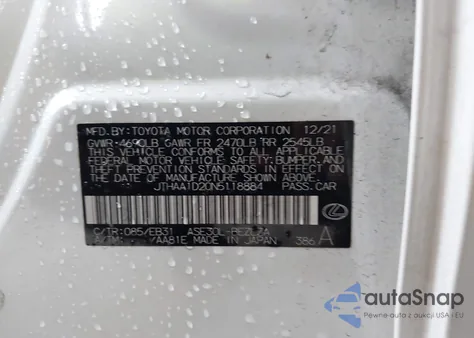 2022 Lexus Is 300 из США, поврежденный, VIN JTHAA1D20N5118884